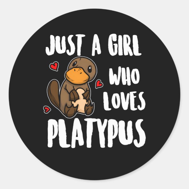 Adesivo Apenas Um Que Ama Platypus Platypus (Frente)