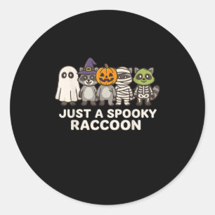Adesivo Apenas Um Traje De Halloween De Guaxinim Assustado