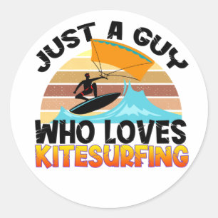 Adesivo Apenas uma Cara que ama Kitesurfing Water Sports  