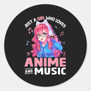 Adesivo Apenas uma garota que ama anime e música japonesa