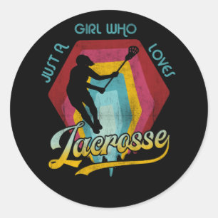 Adesivo Apenas uma garota que ama as mulheres Lacrosse e o