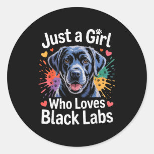Adesivo Apenas Uma Garota Que Ama Black Labs - Cão Labrado