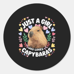 Adesivo Apenas Uma Garota Que Ama Capybaras Capybara Fofa