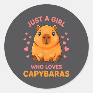 Adesivo Apenas Uma Garota Que Ama Capybaras Capybara Fofo