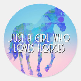 Adesivo Apenas uma garota que ama cavalos