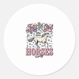 Adesivo Apenas Uma Garota Que Ama Cavalos Design Vetorial 