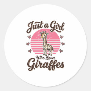 Adesivo Apenas uma garota que ama girafas Camisa vintage D
