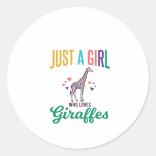 Adesivo Apenas uma Garota que Ama Girafas Desenho Vetorial