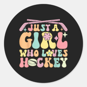 Adesivo Apenas Uma Garota Que Ama Hockey Garota do Hockey
