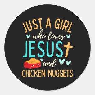 Adesivo Apenas Uma Garota Que Ama Jesus E Nuggets Cristão