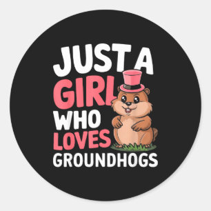 Adesivo Apenas Uma Garota Que Ama Marmotas Amante de Anima