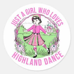 Adesivo Apenas uma garota que ama o presente da Highland D