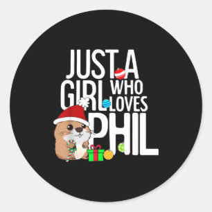 Adesivo Apenas Uma Garota Que Ama Phil Dia da Marmota Nata