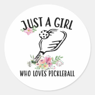 Adesivo Apenas uma garota que ama Pickleball
