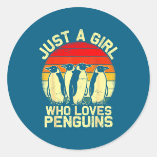 Adesivo Apenas Uma Garota Que Ama Pinguins Animal Divertid