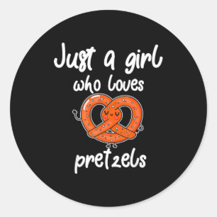 Adesivo Apenas Uma Garota Que Ama Pretzels Café da Manhã D