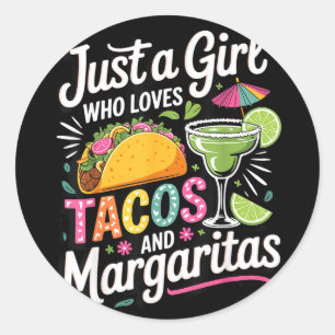 Adesivo Apenas uma garota que ama tacos e margaritas
