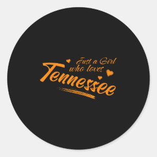Adesivo Apenas Uma Garota Que Ama Tennessee, Feminino Fofo