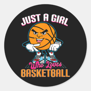 Adesivo Apenas uma garota que ama uma citação de basquete 