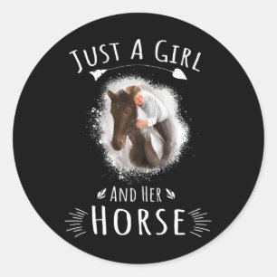 Adesivo Apenas Uma Menina E Sua Citação De Cavalo Andando