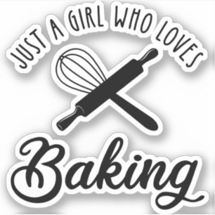 Adesivo Apenas Uma Menina Que Adora Baking