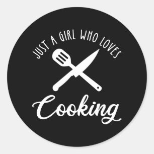 Adesivo Apenas Uma Menina Que Adora Cozinhar