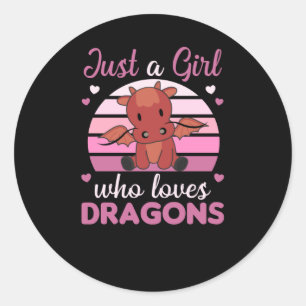 Adesivo Apenas Uma Menina Que Adora Dragões Fantásticos Dr