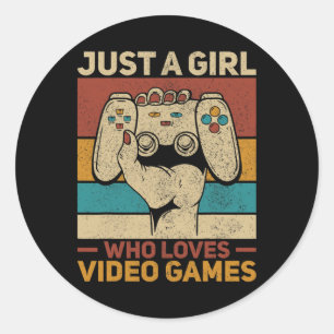 Adesivo Apenas Uma Menina Que Adora Roupa De Jogos De Vide