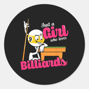 Adesivo Apenas Uma Menina Que Ama A Citação Billiard Para