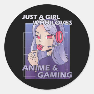 Adesivo Apenas Uma Menina Que Ama Anime E Jogos