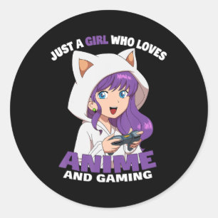 Adesivo Apenas Uma Menina Que Ama Anime E Uma Anime De Jog