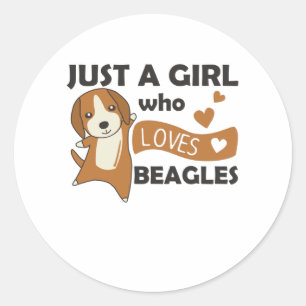 Adesivo Apenas Uma Menina Que Ama Beagles - Cachorro De Be