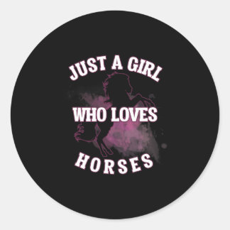 Adesivo Apenas Uma Menina Que Ama Camisa De Cavalo Atleta