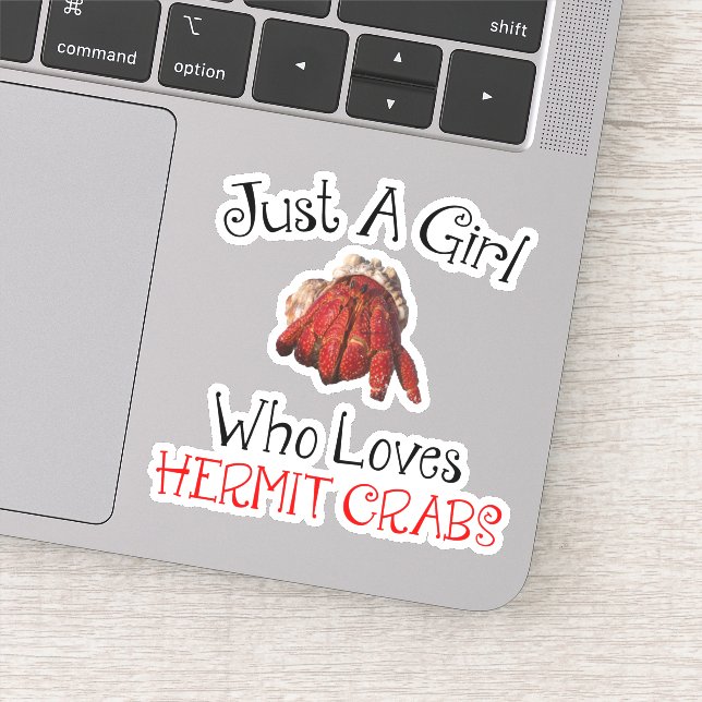 Adesivo Apenas Uma Menina Que Ama Caranguejos Ermitãos (Detalhe)