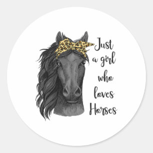 Adesivo Apenas Uma Menina Que Ama Cavalos Bandana Horsebac