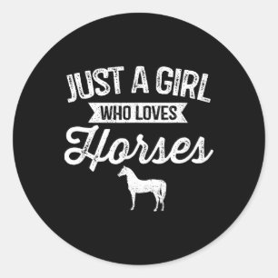 Adesivo Apenas Uma Menina Que Ama Cavalos Cavalos Cavalos
