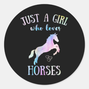 Adesivo Apenas Uma Menina Que Ama Cavalos Cavalos Cavalos