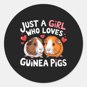 Adesivo Apenas Uma Menina Que Ama Guiné Suínos Cutes