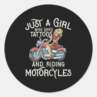 Adesivo Apenas Uma Menina Que Ama Motociclos Engraçada Art