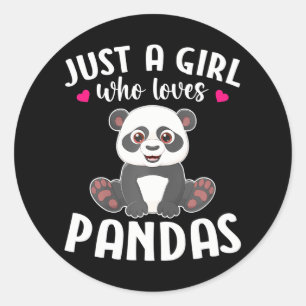 Adesivo Apenas Uma Menina Que Ama Pandas Cute Panda