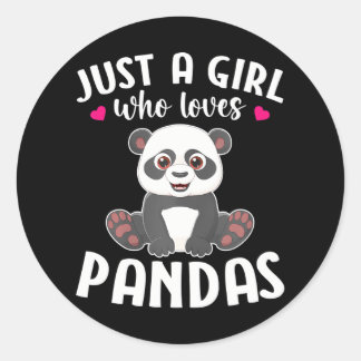 Adesivo Apenas Uma Menina Que Ama Pandas Cute Panda