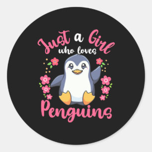 Adesivo Apenas Uma Menina Que Ama Pinguins