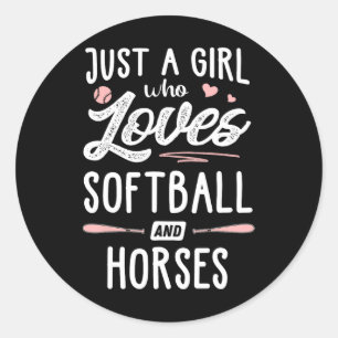 Adesivo Apenas Uma Menina Que Ama Softll E Cavalos Present