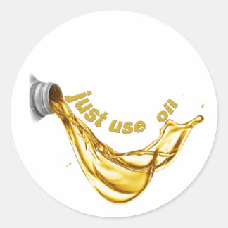 Adesivo apenas use óleo