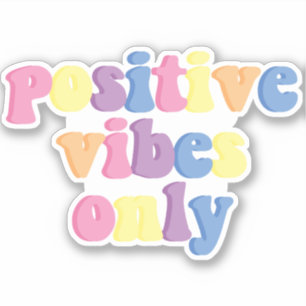 Adesivo Apenas Vibes Positivas Groovy Retro Vinil