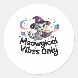 Adesivo Apenas Víblias Medíocres, Gato De Bruxa De Kawaii 