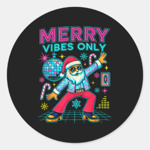 Adesivo Apenas Vibrações Alegres Papai Noel Natal Disco Re