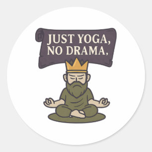 Adesivo Apenas Yoga Sem Drama Meditação Rolo Romance Gráfi