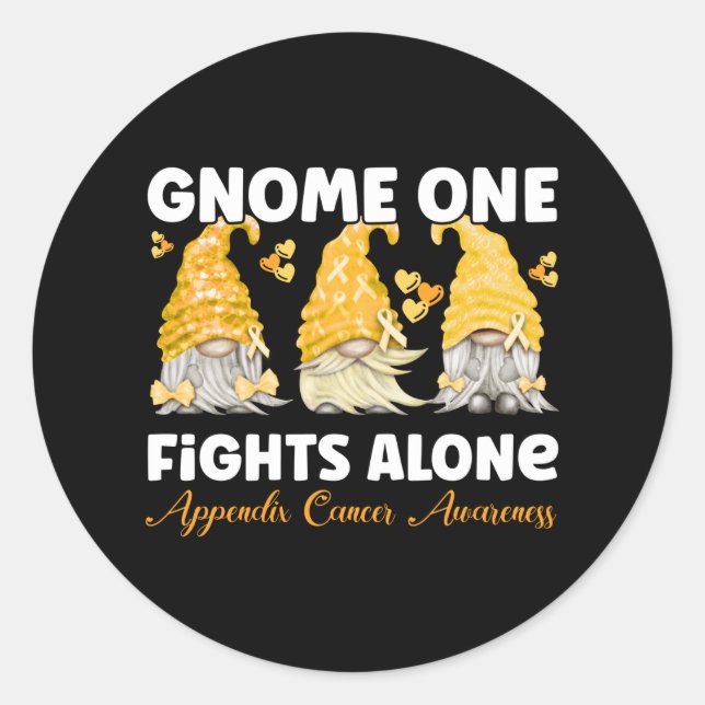 Adesivo Apêndice Cancer Apendicite Cancer Faixa âmbar (Frente)