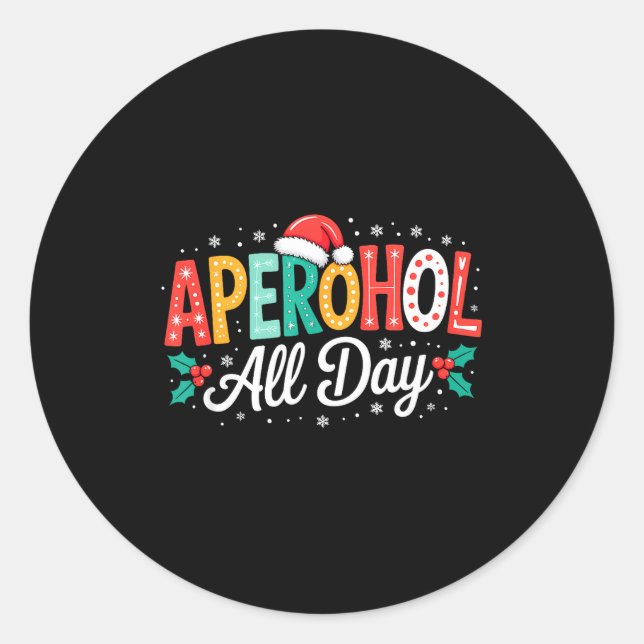 Adesivo Aperohol All Day - Funny Christmas Spritz  (Frente)